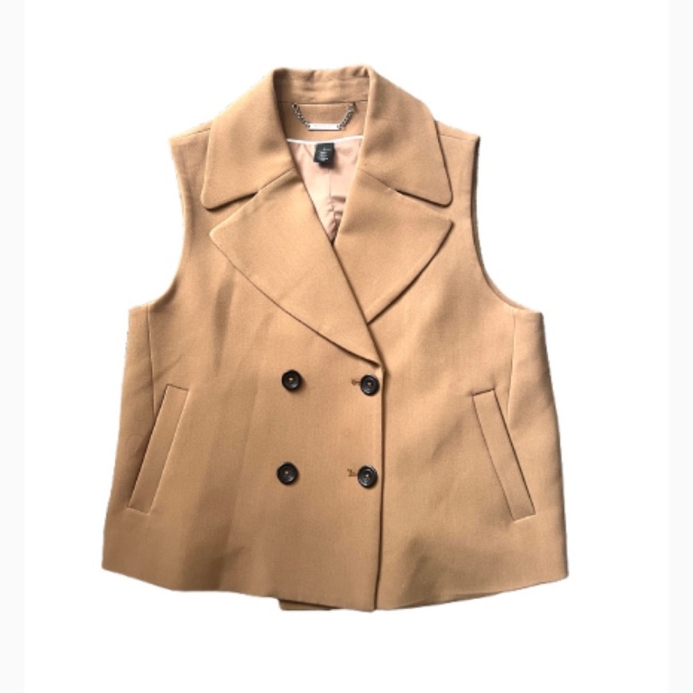 White House Black Market Chic Tan Tailored‎ Women’s Vest